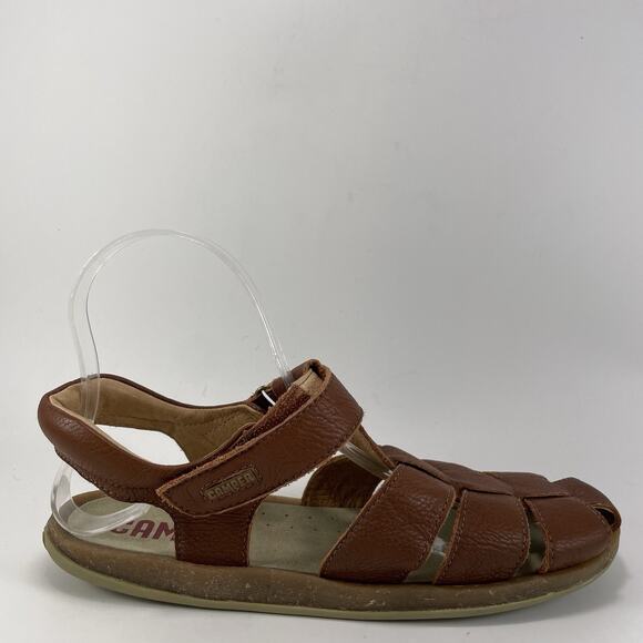 Camper Bicho Sandals Womens 38 / 7.5 Brown Leather Fisherman Comfort Slingback - Picture 1 of 9